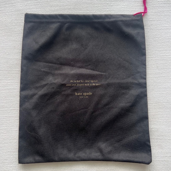KATE SPADE Vintage "Float Back to the Party" Brown Dust Bag - Small/Medium Size - Picture 2 of 3